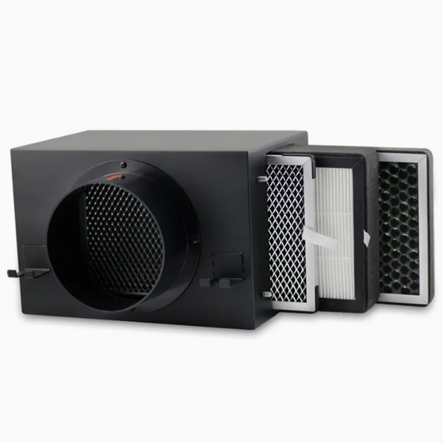 Insulated Galvanized Inline Filter Box with HEPA & Carbon Filters